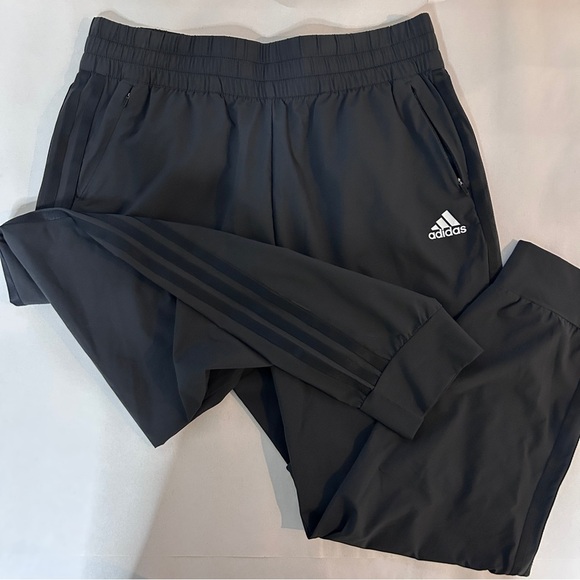 Adidas Black lightweight Recycled Polyester Joggers women’s Size Large Sports - Picture 6 of 10